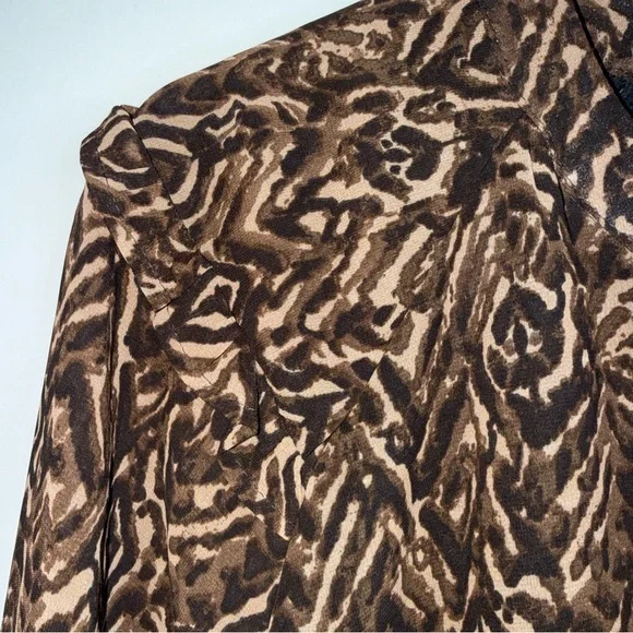 NWT beachlunchlounge Black Dress with Brown Spot Print, Long Sleeve Lined - Picture 11 of 11